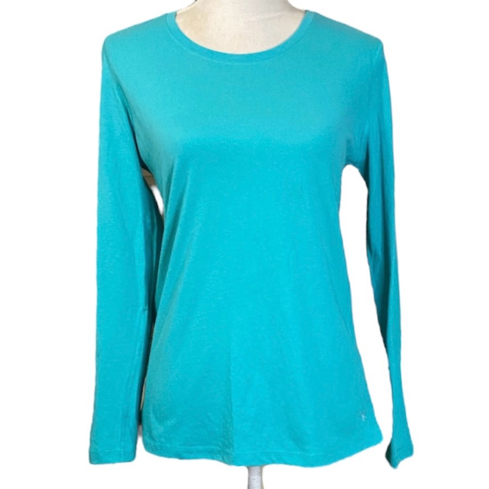 Danskin Now Loose‎ Teal Long Sleeve Shirt Sz M